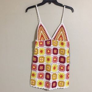 Forever 21 Crochet Swim Cover Up Dress NWT Small